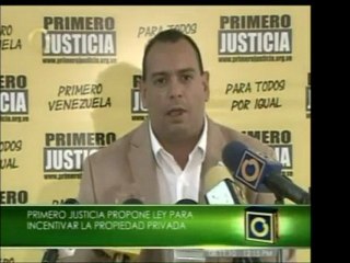 Primero Justicia presenta el proyecto de ley del progreso po