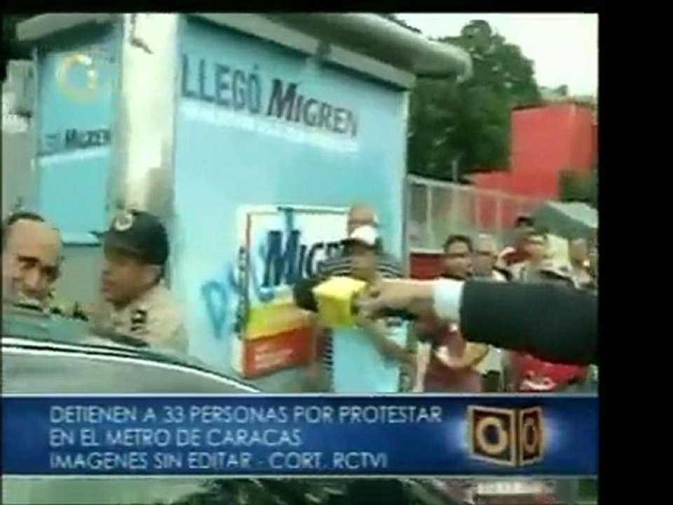Imágenes de RCTV internacional con los 33 usuarios del Metro