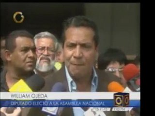 Declaraciones de William Ojeda sobre los 33 detenidos del pa