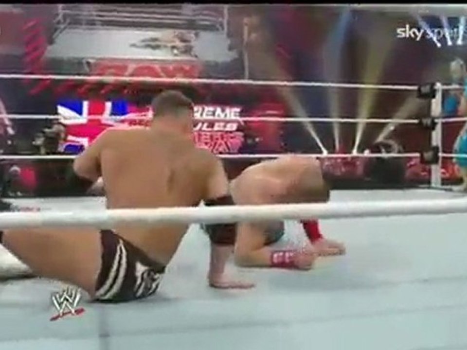 WWE Sin Cara and John Cena vs The Miz and Alex Riley