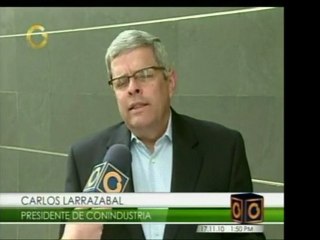 Pdte. de Conindustria Carlos Larrazábal expresa su preocupac