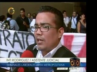 Quienes laboran en tribunales del área metropolitana protest