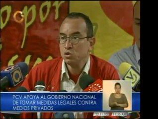El PCV apoya acciones anunciadas contra Globovisión y cualqu