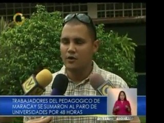Trabajadores del Pedagógico de Maracay, edo. Aragua, se unie