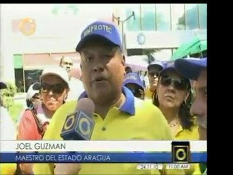 Al Gobierno de Aragua se le hicieron reclamos con una protes