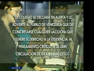 El CNP apoya a Globovisión y se declara en "alerta" ante cua