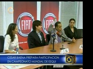 El esquiador venezolano César Baena anuncia progreso en su c