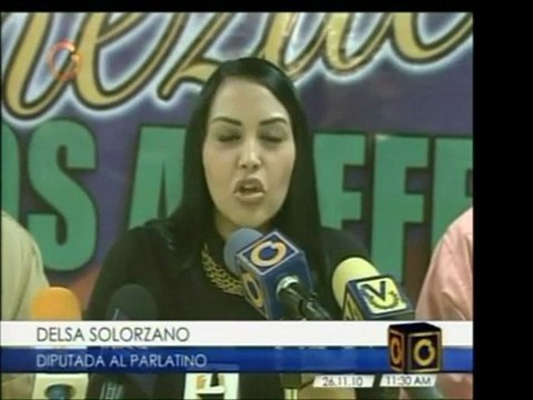 Delsa Solórzano, de UNT, y el alcalde de Sucre Carlos Ocariz