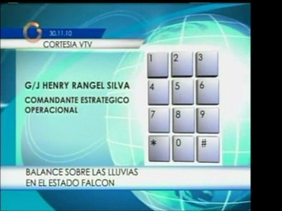 El Gnral./J Henry Rangel Silva habla sobre las lluvias en Fa