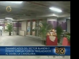 Damnificados por las lluvias llegan al Sambil La Candelaria.