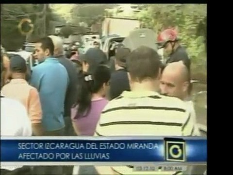 Varias viviendas colapsaron en el sector Izcaragua, Guarenas