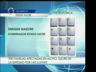 Reporte de las afectaciones de las lluvias en el estado Sucr