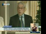 Palabras del Premio Nobel de Literatura, Mario Vargas Llosa,