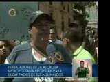 Trabajadores de la Alcaldía Metropolitana protestan para exi