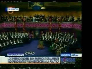 Entrega de los premio Novel de Física, Química, Medicina, Ec