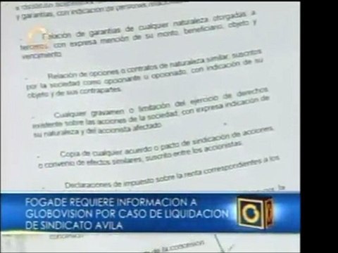 Fogade requiere información al canal Globovisión en relación