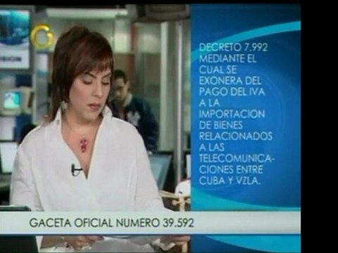 Las telecomunicaciones entre Cuba y Venezuela serán exentas