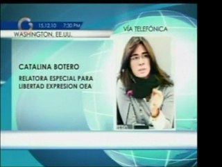La Relatora Especial de Libertad de Expresión de la ONU cali
