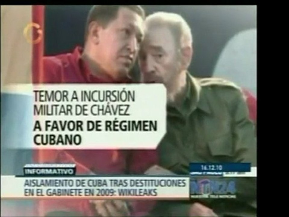 Según información publicada por Wikileaks Fidel Castro sufri