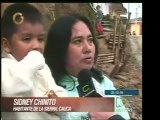 Derrumbe de las carreteras en Colombia, en la comunidad de L