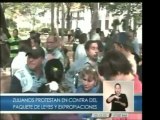 Zulianos protestan contra expropiaciones  y contra el paquet