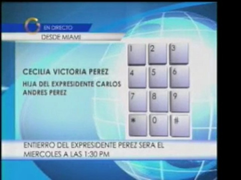 La hija de expresidente Carlos Andrés Pérez, Cecilia Pérez,