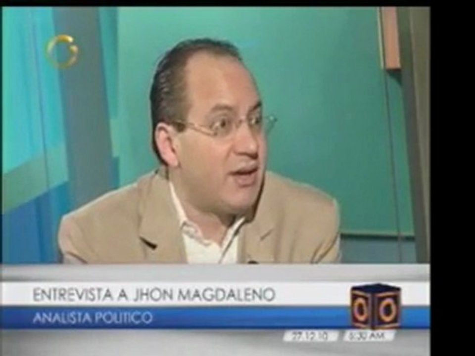 El politólogo John Magdaleno considera que es obligación de