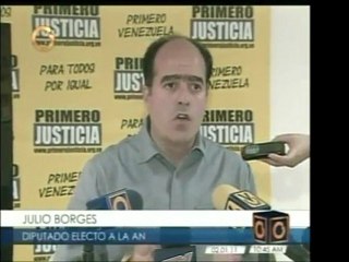 Julio Andrés Borges, de PJ, considera injusto que sea el pue