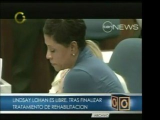La actriz y cantante Lindsay Lohan se encuentra libre tras c