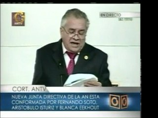Discurso de inauguración del nuevo pdte. de la AN, Fernando