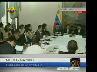 Canciller Nicolás Maduro anuncia una agenda fuerte en lo eco