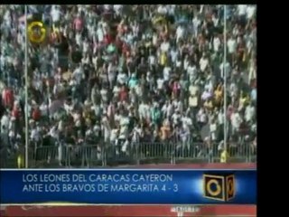 Leones del Caracas cayó ante Bravos de Margarita y quedó aho