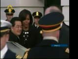 El presidente chino Hu Jintao visita la Casa Blanca el día d