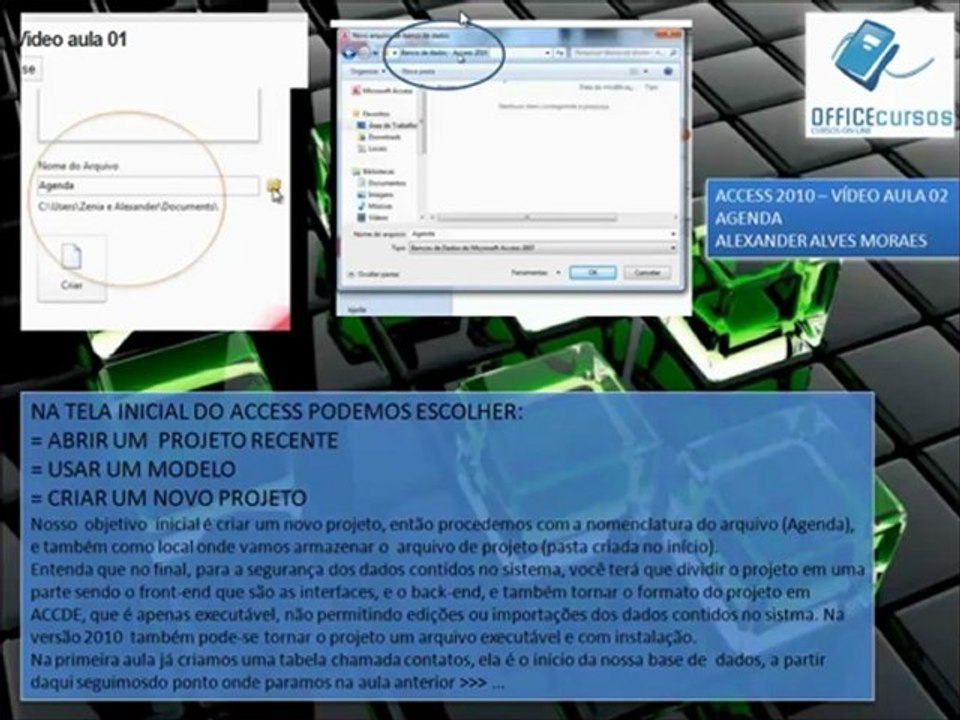 Office Cursos - Access 2010 Agenda - Aula 02 Parte 1