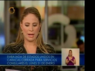 La embajada de Estados Unidos en Venezuela anuncia que por r