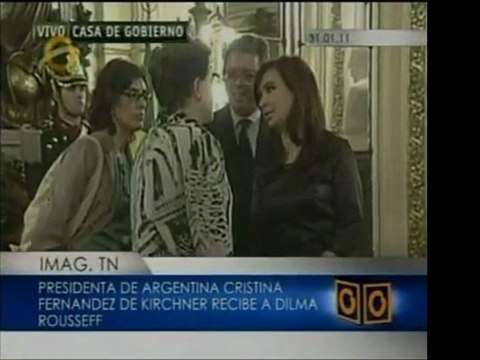 La Presidenta de Brasil, Dilma Roussef, llega a Argentina y