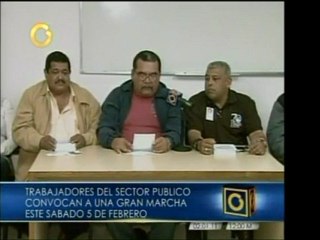 Coord. de Fed. de Trabajadores Públicos llama a marchar el p