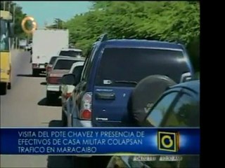 Calles de Maracaibo se encuentran colapsadas por la visita d