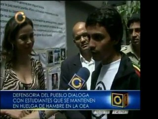 Defensora del Pueblo dialogó con universitarios apostados en