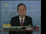 Sec. General de las Naciones Unidas, Ban Ki Moon, felicita a