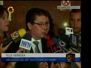 Abogado Félix Herrera anunció que el dip. Biagio Pilieri tie
