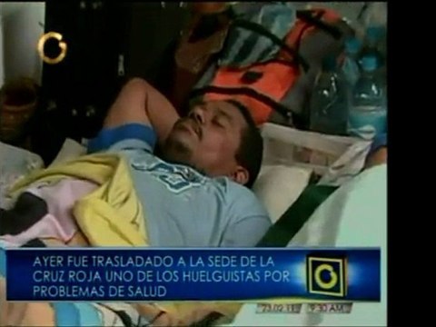 Uno de los huelguistas de PDVSA se encuentra hospitalizado.