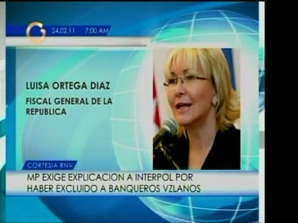 Fiscal General rechaza eliminación de alerta roja a banquero
