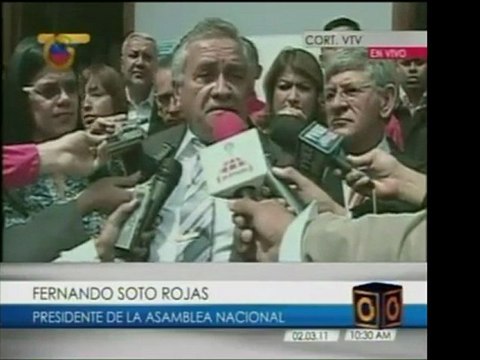 Presidente de la AN, Fernando Soto Rojas, rechaza la injeren