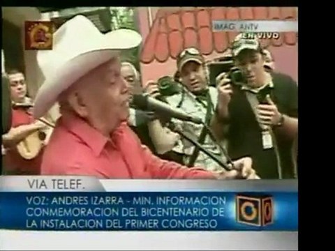 Ministro de Comunicaciones, Andrés Izarra, responde sobre la