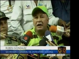 Imágenes del sindicalista Rubén González, al salir de prisió