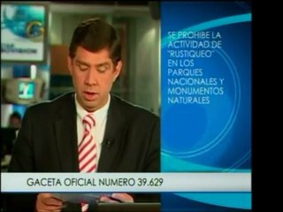 Gaceta Oficial prohíbe "rustiqueo" en los parques nacionales