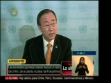Secretario General de las Naciones Unidas, Ban Ki Moon, expr