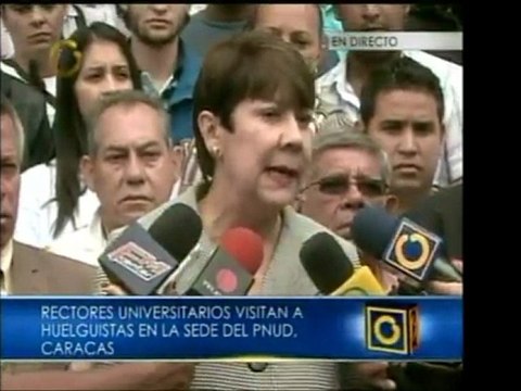 La rectora de la UCV, Cecilia García Arocha, anunció que los