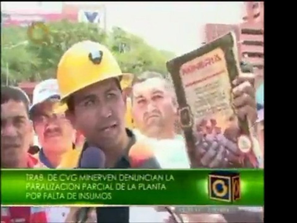Trabajadores de CVG Minerven denuncian la paralización de la